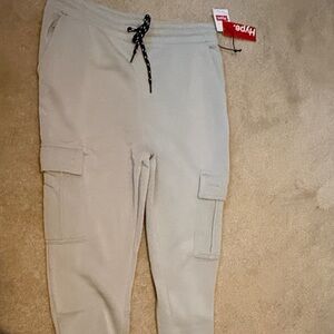 Men's Tan Cargo sweat pants Young men large